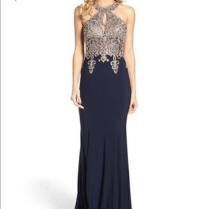 Xscape Embellished Trumpet Gown size 8